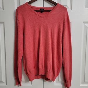 J. Crew Men's V Neck Pullover Pink Size Large